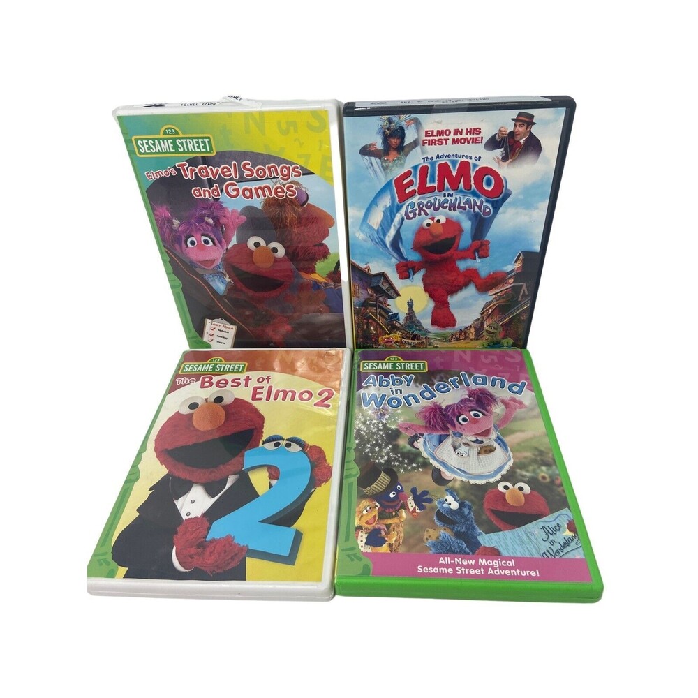 Sesame Street Children Family DVD Bundle Lot of  4 With Tall Cases